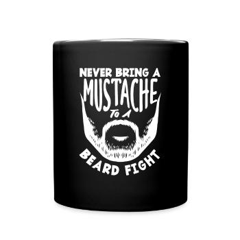Bartpflege Bart Liebhaber Männer Bart - Tasse einfarbig - Schwarz - Vorne