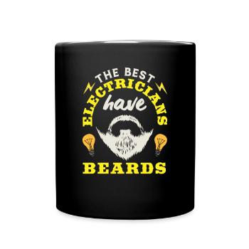 Bartpflege Bart Liebhaber Männer Bart - Tasse einfarbig - Schwarz - Vorne