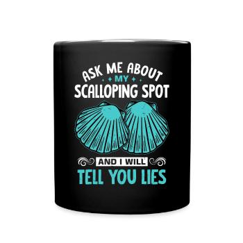 Coquille Saint-Jacques - Mug uni - noir - Devant