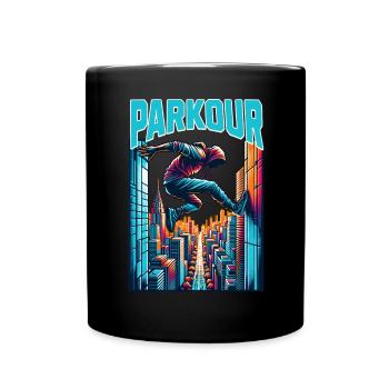 Parkour - Tasse einfarbig - Schwarz - Vorne