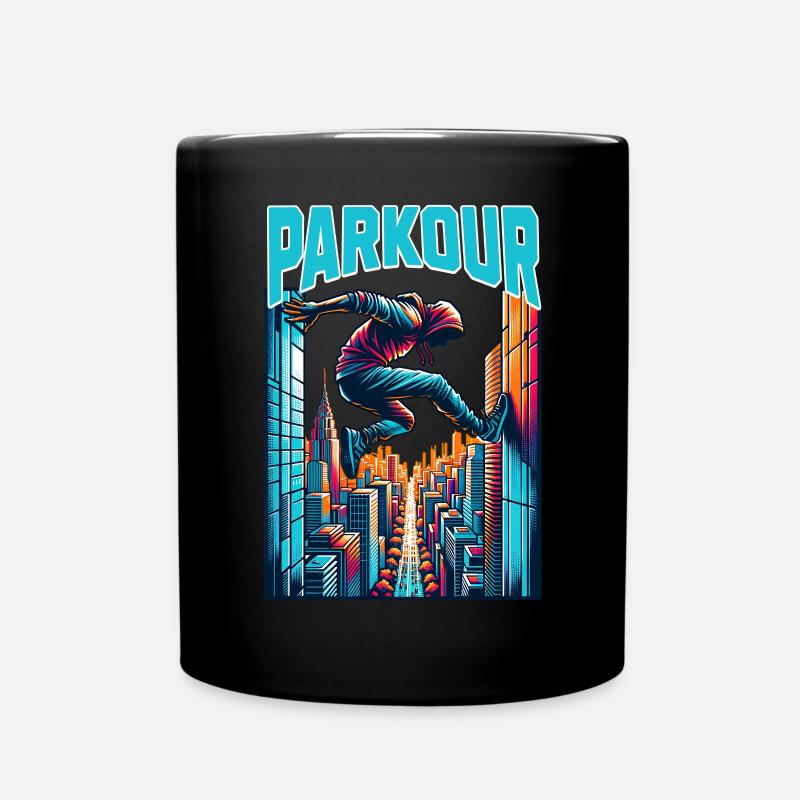 Parkour - Tasse einfarbig - Schwarz