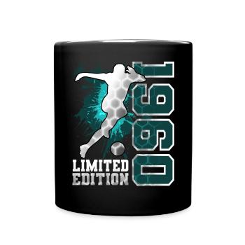 1960 Année de naissance Anniversaire Football - Mug uni - noir - Devant
