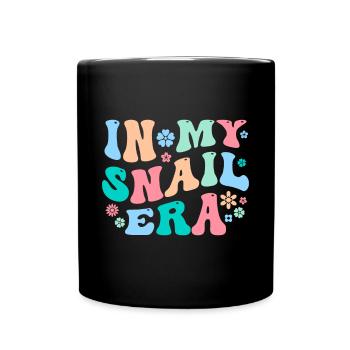 Witziger Schnecken Spruch - Tasse einfarbig - Schwarz - Vorne