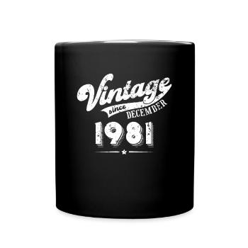 Millésime depuis Décembre 1981 Cadeau d’anniversaire - Mug uni - noir - Devant