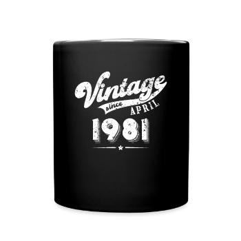 Millésime depuis Avril 1981 Cadeau d’anniversaire - Mug uni - noir - Devant