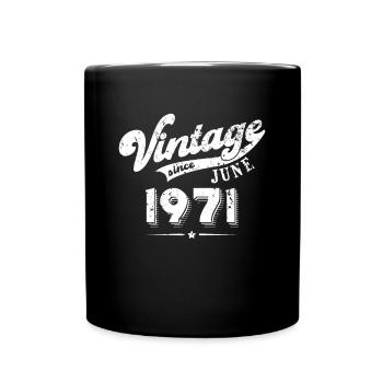 Vintage since June 1971 Birthday Gift - Full Colour Mug - black - Front