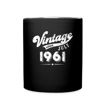 Vintage since July 1961 Birthday Gift - Full Colour Mug - black - Front