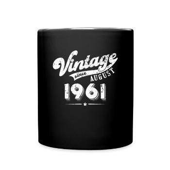 Vintage since August 1961 Birthday Gift - Full Colour Mug - black - Front