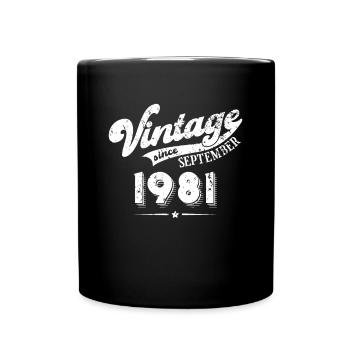 Millésime depuis Septembre 1981 Cadeau d’anniversaire - Mug uni - noir - Devant