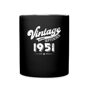Millésime depuis septembre 1951 Cadeau d’anniversaire - Mug uni - noir - Devant