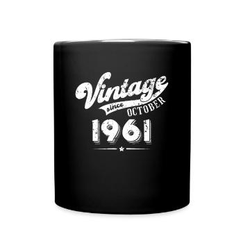 Vintage since October 1961 Birthday Gift - Full Colour Mug - black - Front