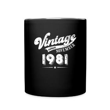 Millésime depuis Novembre 1981 Cadeau d’anniversaire - Mug uni - noir - Devant