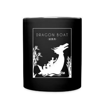 Bateau Dragon Chinois Hanzi Équipe Paddler Tambour - Mug uni - noir - Devant