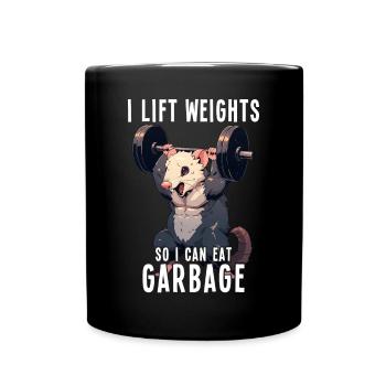 Opossum Gym Cadeau d’entraînement d’haltérophilie - Mug uni - noir - Devant