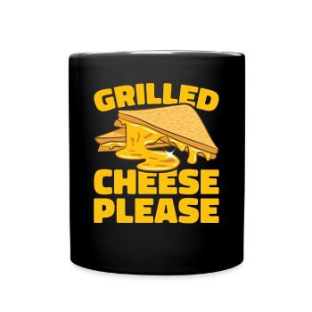 Grillkäse Gegrillter Käse Foodie Käse Sandwich - Tasse einfarbig - Schwarz - Vorne