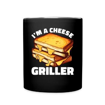 Grilled Cheese Grilled Cheese Foodie Cheese Sandwich - Mug uni - noir - Devant