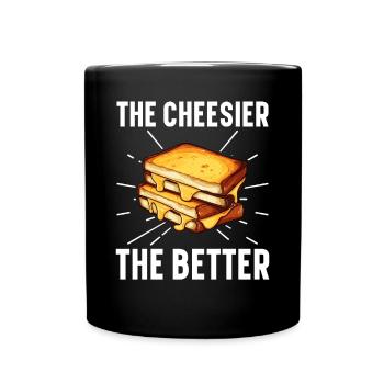 Grilled Cheese Grilled Cheese Foodie Cheese Sandwich - Mug uni - noir - Devant