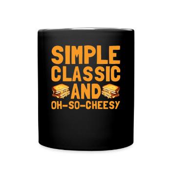 Grilled Cheese Grilled Cheese Foodie Cheese Sandwich - Mug uni - noir - Devant