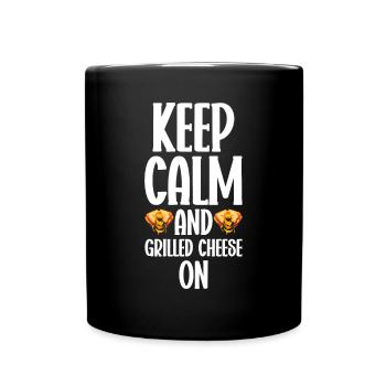 Grilled Cheese Grilled Cheese Foodie Cheese Sandwich - Mug uni - noir - Devant