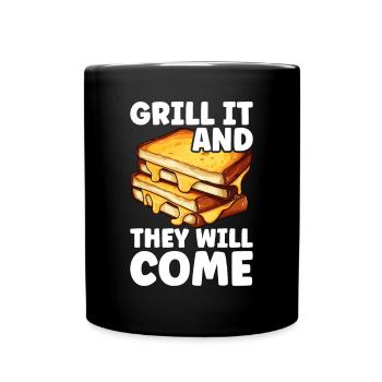 Grilled Cheese Grilled Cheese Foodie Cheese Sandwich - Mug uni - noir - Devant