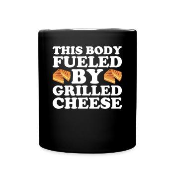 Grilled Cheese Grilled Cheese Foodie Cheese Sandwich - Mug uni - noir - Devant