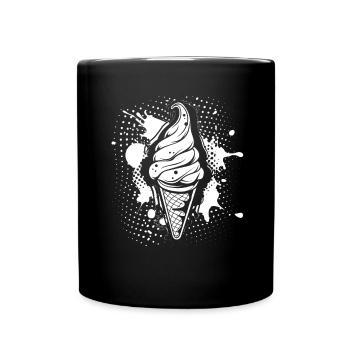 Glace molle - Mug uni - noir - Devant