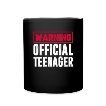 Teenager Teenie Teen Teens Teeny Geschenk - Tasse einfarbig - Schwarz - Vorne