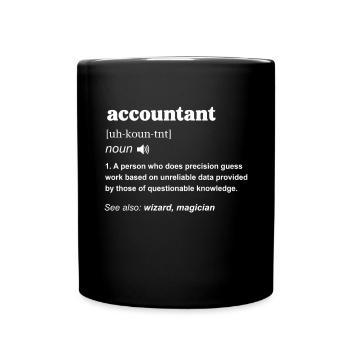 Accounting Secretary of Accountants Accounting - Full Colour Mug - black - Front