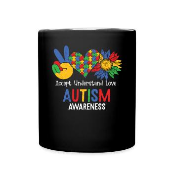 Autismus - Tasse einfarbig - Schwarz - Vorne