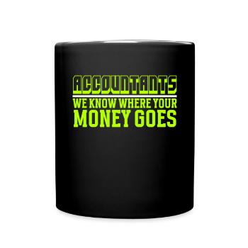 Accounting Secretary of Accountants Accounting - Full Colour Mug - black - Front