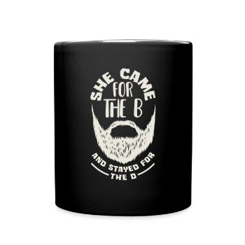 Bartpflege Bart Liebhaber Männer Bart - Tasse einfarbig - Schwarz - Vorne