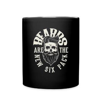 Bartpflege Bart Liebhaber Männer Bart - Tasse einfarbig - Schwarz - Vorne