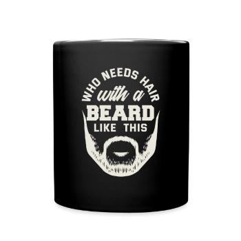 Bartpflege Bart Liebhaber Männer Bart - Tasse einfarbig - Schwarz - Vorne
