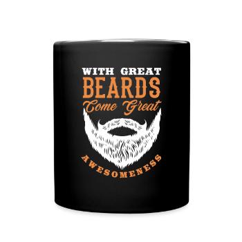 Bartpflege Bart Liebhaber Männer Bart - Tasse einfarbig - Schwarz - Vorne