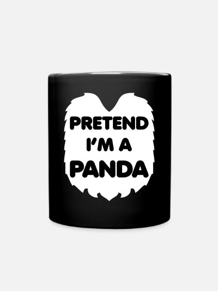 Je suis un panda Fais semblant d’être un panda Déguisement - Mug uni - noir