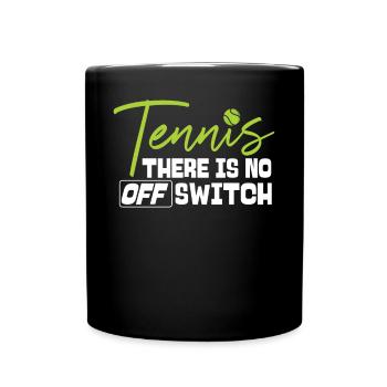 Drôle de joueur de tennis Raquette Tennis - Mug uni - noir - Devant