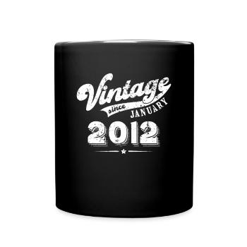 Vintage since January 2012 Birthday Gift - Full Colour Mug - black - Front
