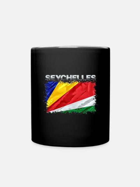 Seychellen - Tasse einfarbig - Schwarz