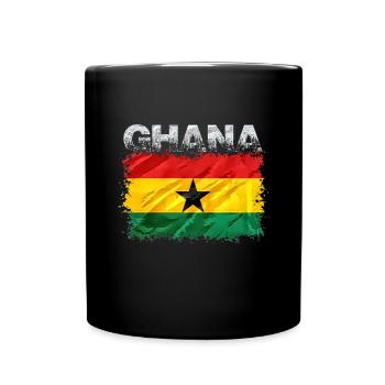 Ghana - Tasse einfarbig - Schwarz - Vorne