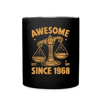 Génial depuis 1968 Anniversaire de la Balance - Mug uni - noir - Devant