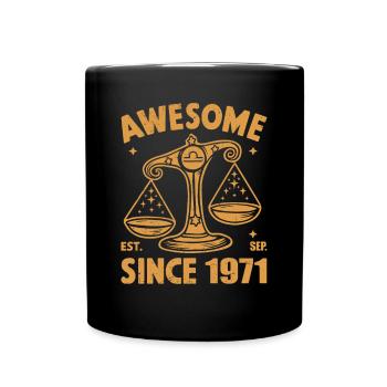 Génial depuis 1971 Anniversaire de la Balance - Mug uni - noir - Devant