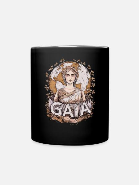 Gaia Erdgöttin Natur inspiriert Griechisches Kunstwerk - Tasse einfarbig - Schwarz