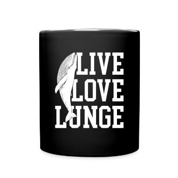 Live Love Lunge Whales Aquarist Whales Lover Gift - Tasse einfarbig - Schwarz - Vorne