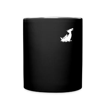 Bateau Dragon Logo Emblème Équipe Paddler Tambour - Mug uni - noir - Devant