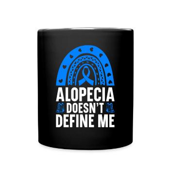 Alopecia Areata Bewusstsein Haarausfall - Tasse einfarbig - Schwarz - Vorne