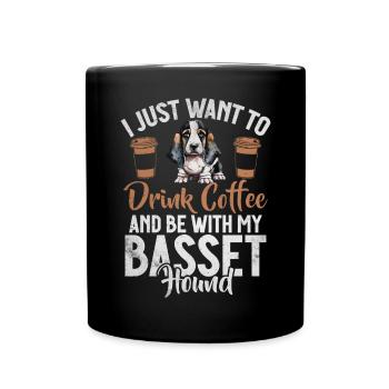 Cadeaux Basset Hound - Mug uni - noir - Devant