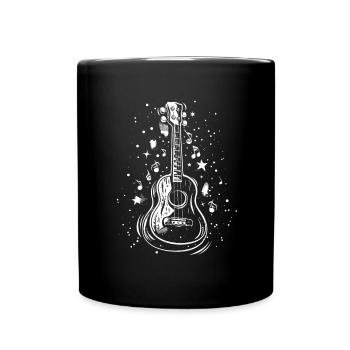 Ukulele Skizze - Tasse einfarbig - Schwarz - Vorne