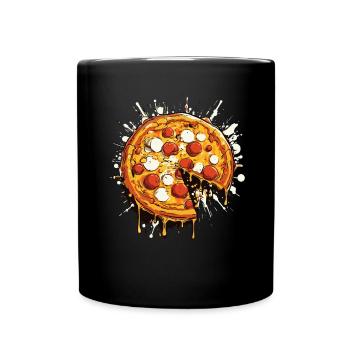 Graphique de pizza - Mug uni - noir - Devant