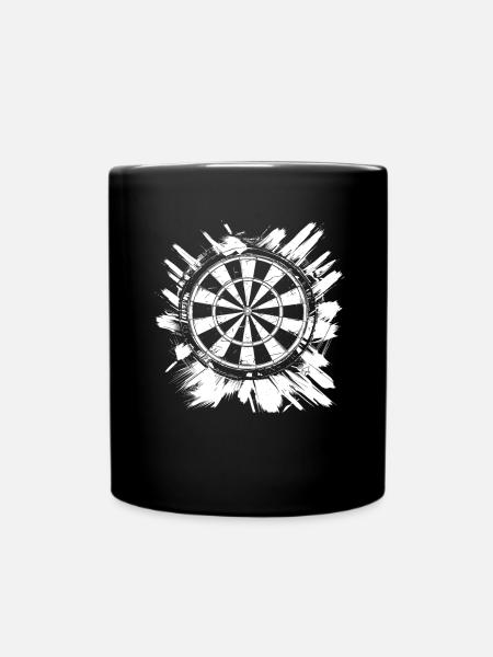 Dartscheibe - Tasse einfarbig - Schwarz