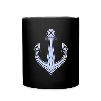 Anchor Symbol North Sea Boat - Full Colour Mug - black - Front